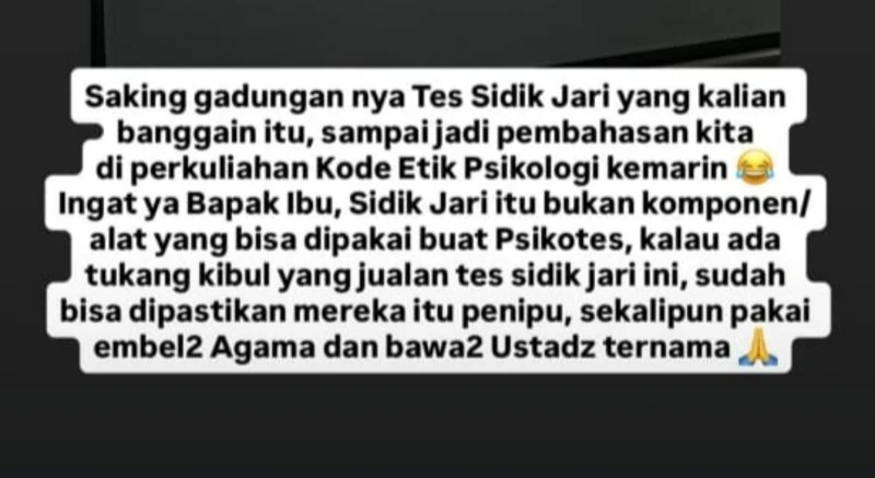 tes sidik jari penipu